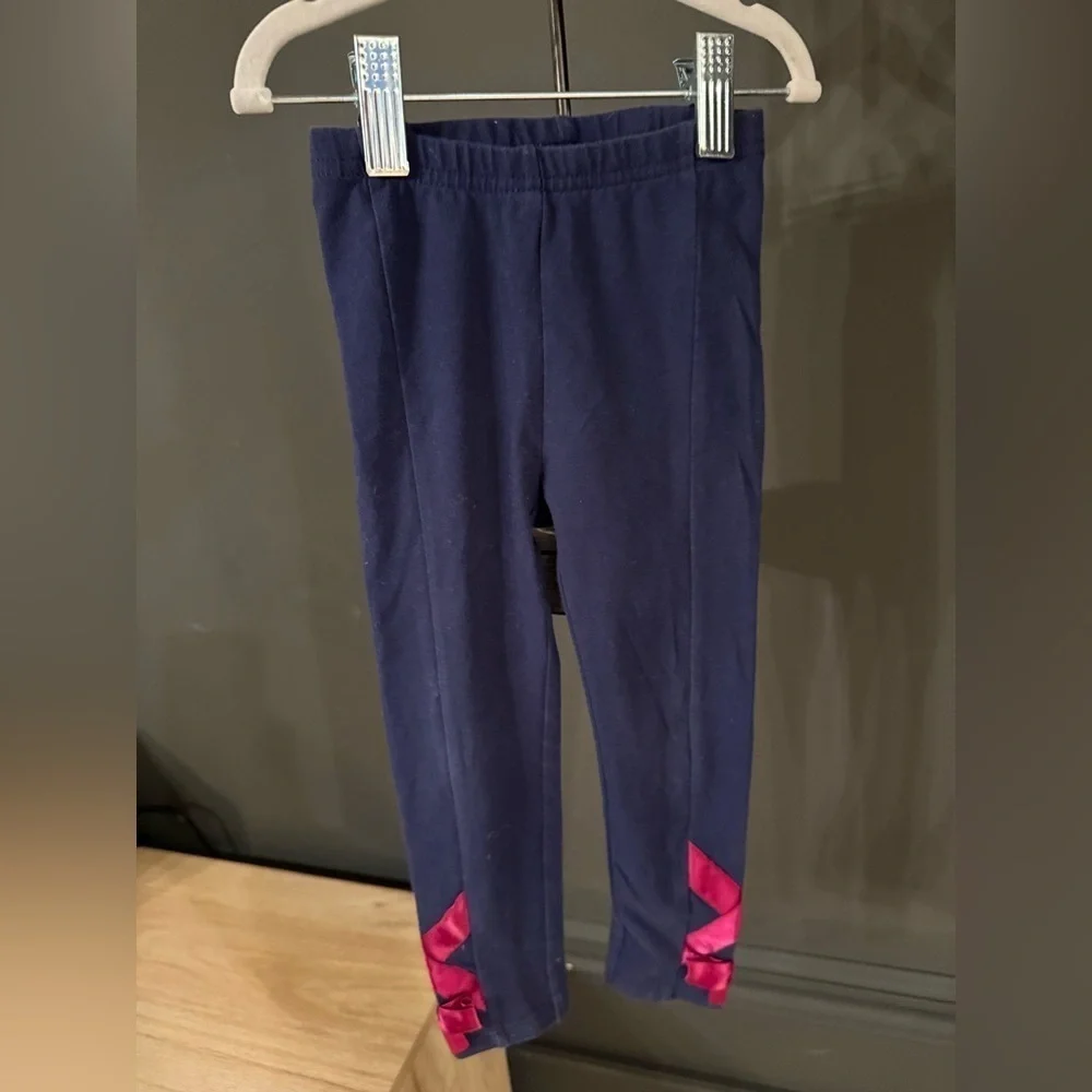 Janie and Jack • 2T • Navy Ballerina Legging Ribbon Detail